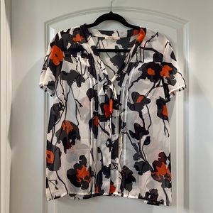 Sheer floral blouse